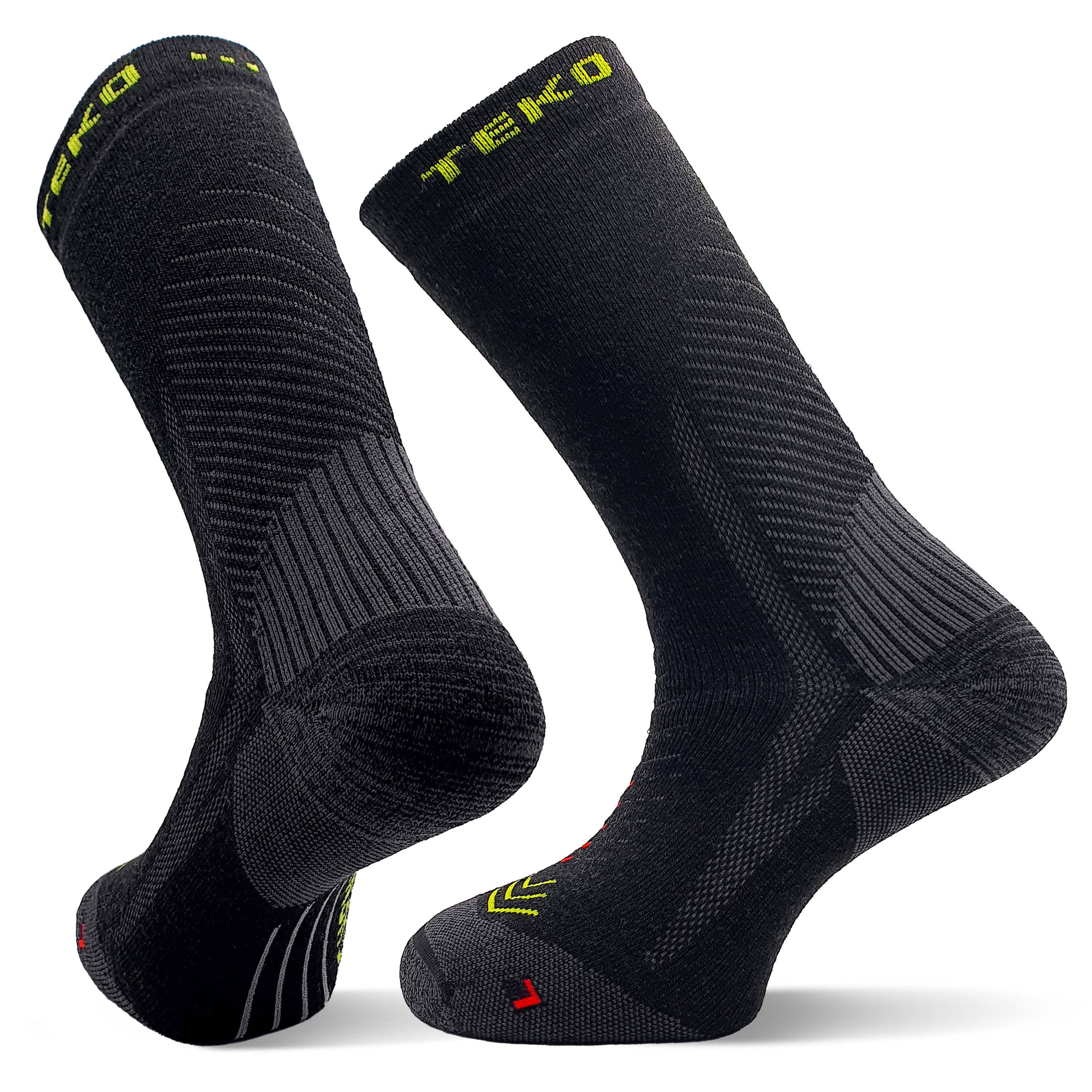TEKO eco HIKE 3.0 EXODUS MERINO WOOL HIKING SOCKS - Medium Full Cushion - 3 PAIR PACK - Black