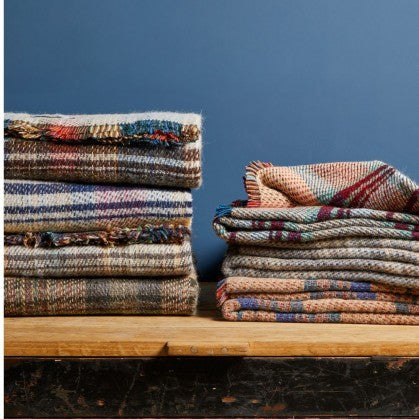 TEKO Scottish Recycled Wool eco BLANKET - Assorted Colours - Made in Britain