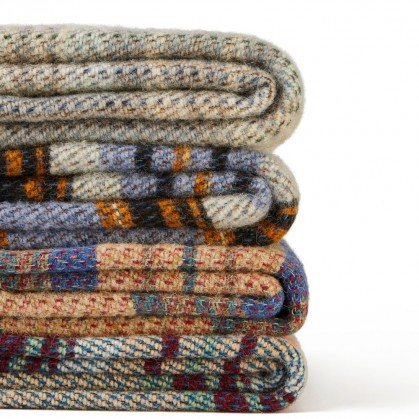 TEKO Scottish Recycled Wool eco BLANKET - Assorted Colours - Made in Britain