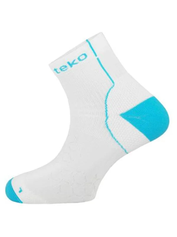 TEKO Off Road Running White/Ocean Sokker  - 2 pack - OPHØRSUDSALG