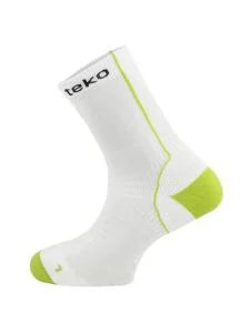 TEKO Off Road Running White/Firefly Sokker  - 2 pack - OPHØRSUDSALG