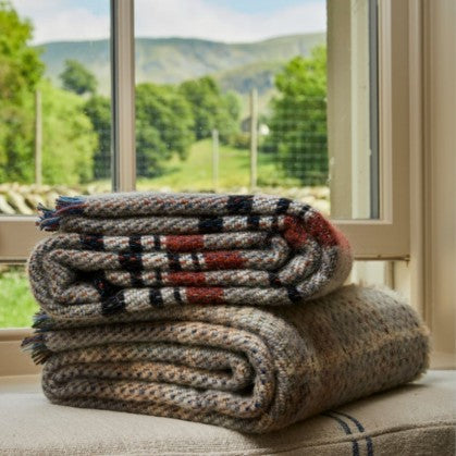 TEKO Scottish Recycled Wool eco BLANKET - Assorted Colours - Made in Britain